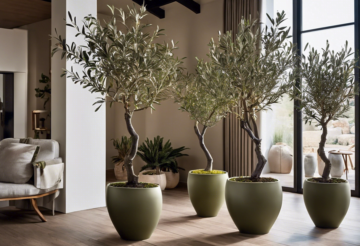 Growing Olive tree indoor plant